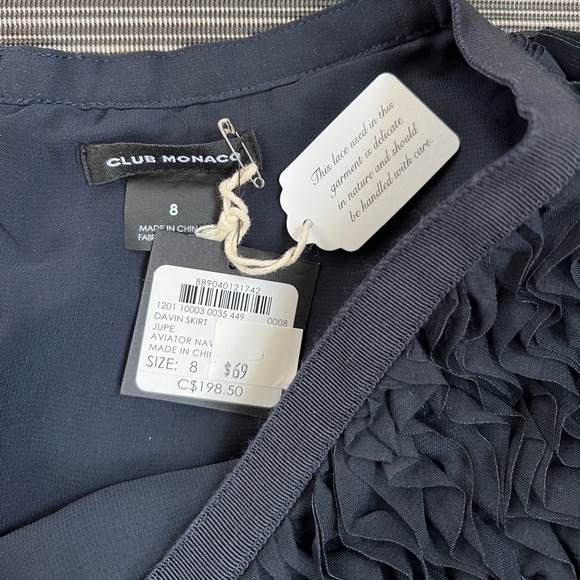 *NWT* Club Monaco ruffled skirt (size 8) - Picture 2 of 7